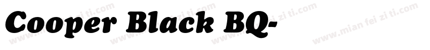Cooper Black BQ字体转换